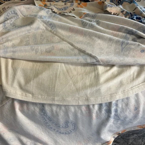 Maeve Skirt Size M Anthropologie Boho Paisley Print High Low Hem Knit Stretchy - Picture 9 of 9